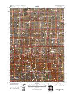 Crooks Mountain Wyoming Historical topographic map, 1:24000 scale, 7.5 X 7.5 Minute, Year 2012