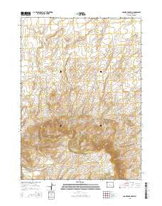 Crooks Mountain Wyoming Current topographic map, 1:24000 scale, 7.5 X 7.5 Minute, Year 2015