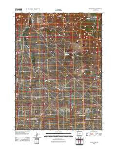 Crooks Peak Wyoming Historical topographic map, 1:24000 scale, 7.5 X 7.5 Minute, Year 2012