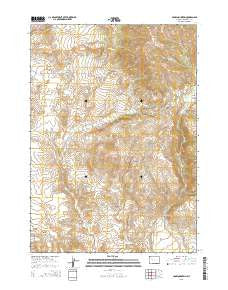 Crow Mountain Wyoming Current topographic map, 1:24000 scale, 7.5 X 7.5 Minute, Year 2015