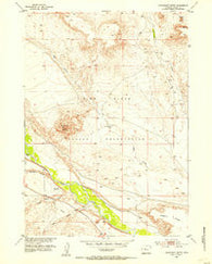 Crowheart Butte Wyoming Historical topographic map, 1:24000 scale, 7.5 X 7.5 Minute, Year 1952