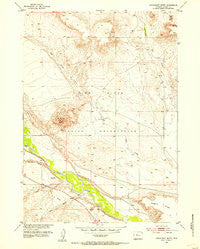 Crowheart Butte Wyoming Historical topographic map, 1:24000 scale, 7.5 X 7.5 Minute, Year 1952