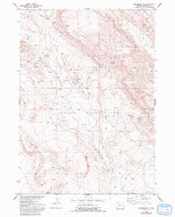 Crowheart NE Wyoming Historical topographic map, 1:24000 scale, 7.5 X 7.5 Minute, Year 1957