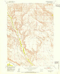 Crowheart NW Wyoming Historical topographic map, 1:24000 scale, 7.5 X 7.5 Minute, Year 1952