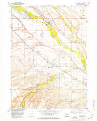Crowheart Wyoming Historical topographic map, 1:24000 scale, 7.5 X 7.5 Minute, Year 1952