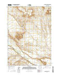Crowheart Butte Wyoming Current topographic map, 1:24000 scale, 7.5 X 7.5 Minute, Year 2015