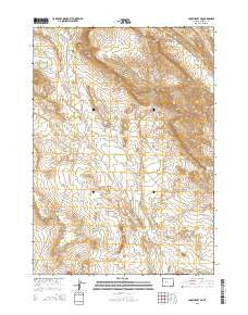 Crowheart NE Wyoming Current topographic map, 1:24000 scale, 7.5 X 7.5 Minute, Year 2015