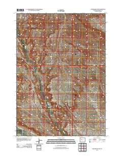 Crowheart NW Wyoming Historical topographic map, 1:24000 scale, 7.5 X 7.5 Minute, Year 2012
