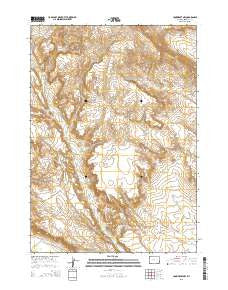 Crowheart NW Wyoming Current topographic map, 1:24000 scale, 7.5 X 7.5 Minute, Year 2015