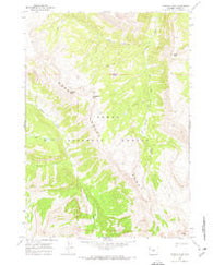 Crystal Peak Wyoming Historical topographic map, 1:24000 scale, 7.5 X 7.5 Minute, Year 1967