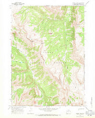 Crystal Peak Wyoming Historical topographic map, 1:24000 scale, 7.5 X 7.5 Minute, Year 1967