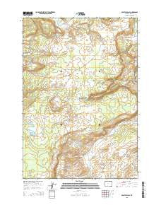 Crystal Falls Wyoming Current topographic map, 1:24000 scale, 7.5 X 7.5 Minute, Year 2015