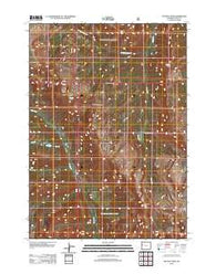 Crystal Peak Wyoming Historical topographic map, 1:24000 scale, 7.5 X 7.5 Minute, Year 2012