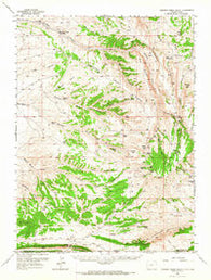 Currant Creek Ranch Wyoming Historical topographic map, 1:62500 scale, 15 X 15 Minute, Year 1966