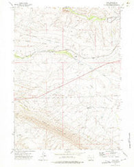 Dana Wyoming Historical topographic map, 1:24000 scale, 7.5 X 7.5 Minute, Year 1971