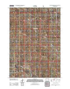 Darlington Draw East Wyoming Historical topographic map, 1:24000 scale, 7.5 X 7.5 Minute, Year 2012