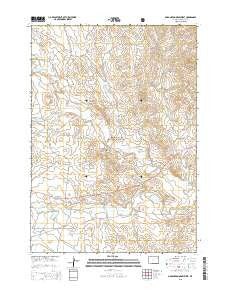 Darlington Draw West Wyoming Current topographic map, 1:24000 scale, 7.5 X 7.5 Minute, Year 2015