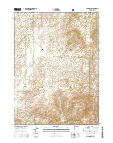 Davidson Flats Wyoming Current topographic map, 1:24000 scale, 7.5 X 7.5 Minute, Year 2015
