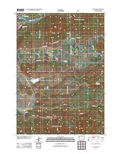 Davis Hill Wyoming Historical topographic map, 1:24000 scale, 7.5 X 7.5 Minute, Year 2012