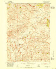 Deadman Butte Wyoming Historical topographic map, 1:24000 scale, 7.5 X 7.5 Minute, Year 1952