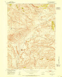 Deadman Butte Wyoming Historical topographic map, 1:24000 scale, 7.5 X 7.5 Minute, Year 1952