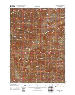 Deadman Butte Wyoming Historical topographic map, 1:24000 scale, 7.5 X 7.5 Minute, Year 2012