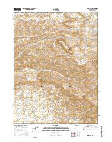 Deer Butte Wyoming Current topographic map, 1:24000 scale, 7.5 X 7.5 Minute, Year 2015