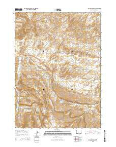 Del Monte Ridge Wyoming Current topographic map, 1:24000 scale, 7.5 X 7.5 Minute, Year 2015
