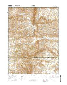 Delano Ranch Wyoming Current topographic map, 1:24000 scale, 7.5 X 7.5 Minute, Year 2015