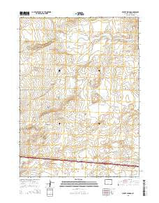 Desert Springs Wyoming Current topographic map, 1:24000 scale, 7.5 X 7.5 Minute, Year 2015