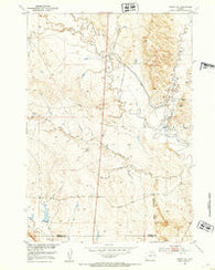 Dewey SW Wyoming Historical topographic map, 1:24000 scale, 7.5 X 7.5 Minute, Year 1951