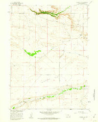 Diamond Flat Wyoming Historical topographic map, 1:24000 scale, 7.5 X 7.5 Minute, Year 1960