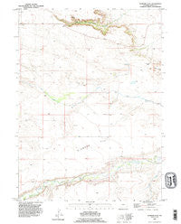 Diamond Flat Wyoming Historical topographic map, 1:24000 scale, 7.5 X 7.5 Minute, Year 1990