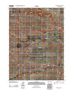 Diamond Flat Wyoming Historical topographic map, 1:24000 scale, 7.5 X 7.5 Minute, Year 2012