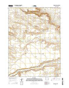 Diamond Flat Wyoming Current topographic map, 1:24000 scale, 7.5 X 7.5 Minute, Year 2015
