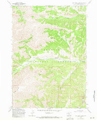 Dick Creek Lakes Wyoming Historical topographic map, 1:24000 scale, 7.5 X 7.5 Minute, Year 1969