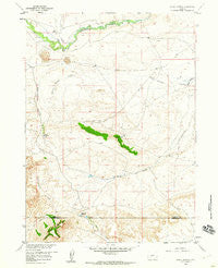 Dickie Springs Wyoming Historical topographic map, 1:24000 scale, 7.5 X 7.5 Minute, Year 1958