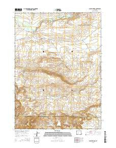Dickie Springs Wyoming Current topographic map, 1:24000 scale, 7.5 X 7.5 Minute, Year 2015