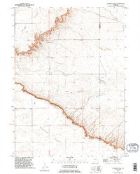 Dickinson Hill Wyoming Historical topographic map, 1:24000 scale, 7.5 X 7.5 Minute, Year 1990