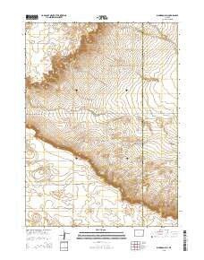 Dickinson Hill Wyoming Current topographic map, 1:24000 scale, 7.5 X 7.5 Minute, Year 2015
