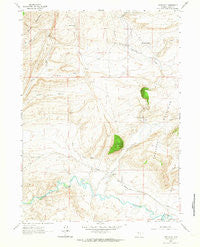 Difficulty Wyoming Historical topographic map, 1:24000 scale, 7.5 X 7.5 Minute, Year 1961
