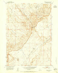 Dishpan Butte Wyoming Historical topographic map, 1:24000 scale, 7.5 X 7.5 Minute, Year 1953