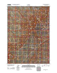 Dishpan Butte Wyoming Historical topographic map, 1:24000 scale, 7.5 X 7.5 Minute, Year 2012
