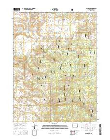 Divide Peak Wyoming Current topographic map, 1:24000 scale, 7.5 X 7.5 Minute, Year 2015