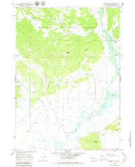 Dodge Butte Wyoming Historical topographic map, 1:24000 scale, 7.5 X 7.5 Minute, Year 1966