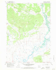 Dodge Butte Wyoming Historical topographic map, 1:24000 scale, 7.5 X 7.5 Minute, Year 1966