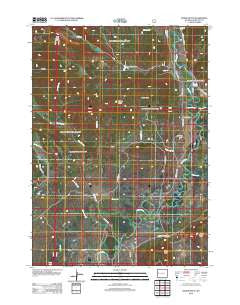 Dodge Butte Wyoming Historical topographic map, 1:24000 scale, 7.5 X 7.5 Minute, Year 2012