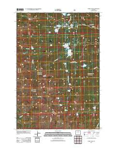 Dome Lake Wyoming Historical topographic map, 1:24000 scale, 7.5 X 7.5 Minute, Year 2012