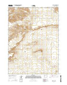 Doty Hill Wyoming Current topographic map, 1:24000 scale, 7.5 X 7.5 Minute, Year 2015