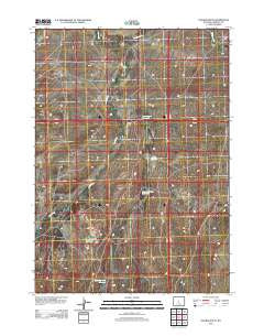 Double Butte Wyoming Historical topographic map, 1:24000 scale, 7.5 X 7.5 Minute, Year 2012